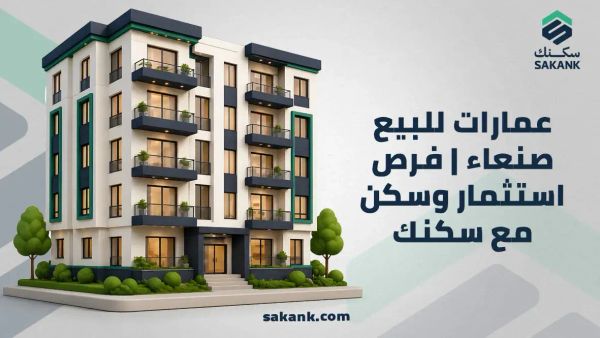 عمارات للبيع صنعاء | فرص استثمار وسكن مع سكنك